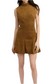 Asymmetric Suede Mini Dress