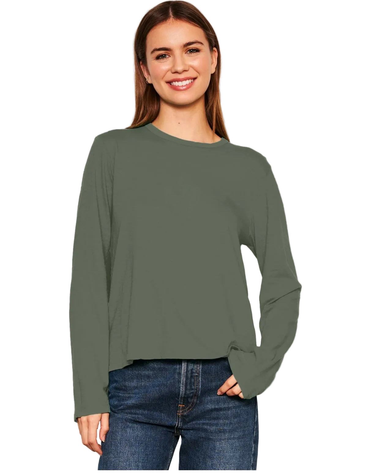 Puff Sleeve Top- Signature Green