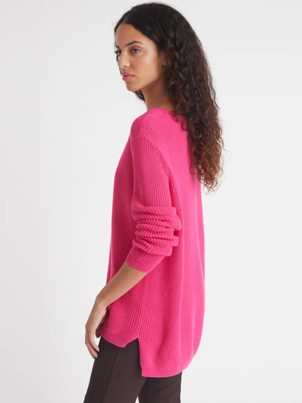 Fuchsia crew neck online sweater