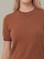 Aususta Double Layer Sweater Tee- Brown