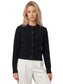 James Fuzzy Button Down Cardi- Black