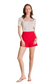 Highwaisted Mini Short- Red