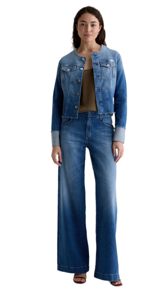 Robyn Collarless Denim Jacket- Runway
