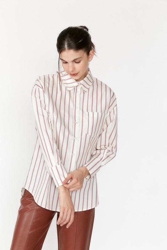 Hollywood Striped Shirt- Lilac & Pink