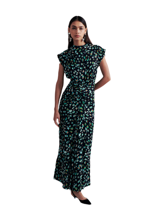 Al Gathered Waist Midi Dress