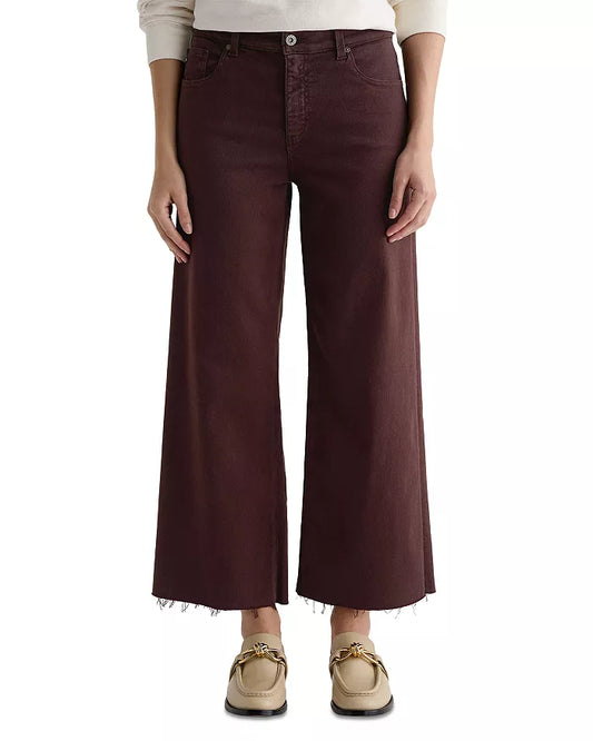 Saige Wide Leg Crop Jean- Coffee Bean