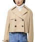 Cropped Twill Trench- Khaki