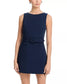 Azra Twill Belted Mini Dress- Marine