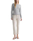 Mari Slim Straight Crop- Pumice