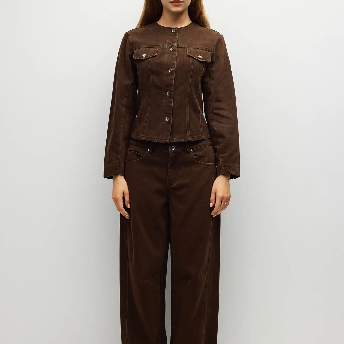 Dixie Denim Jacket- Brown