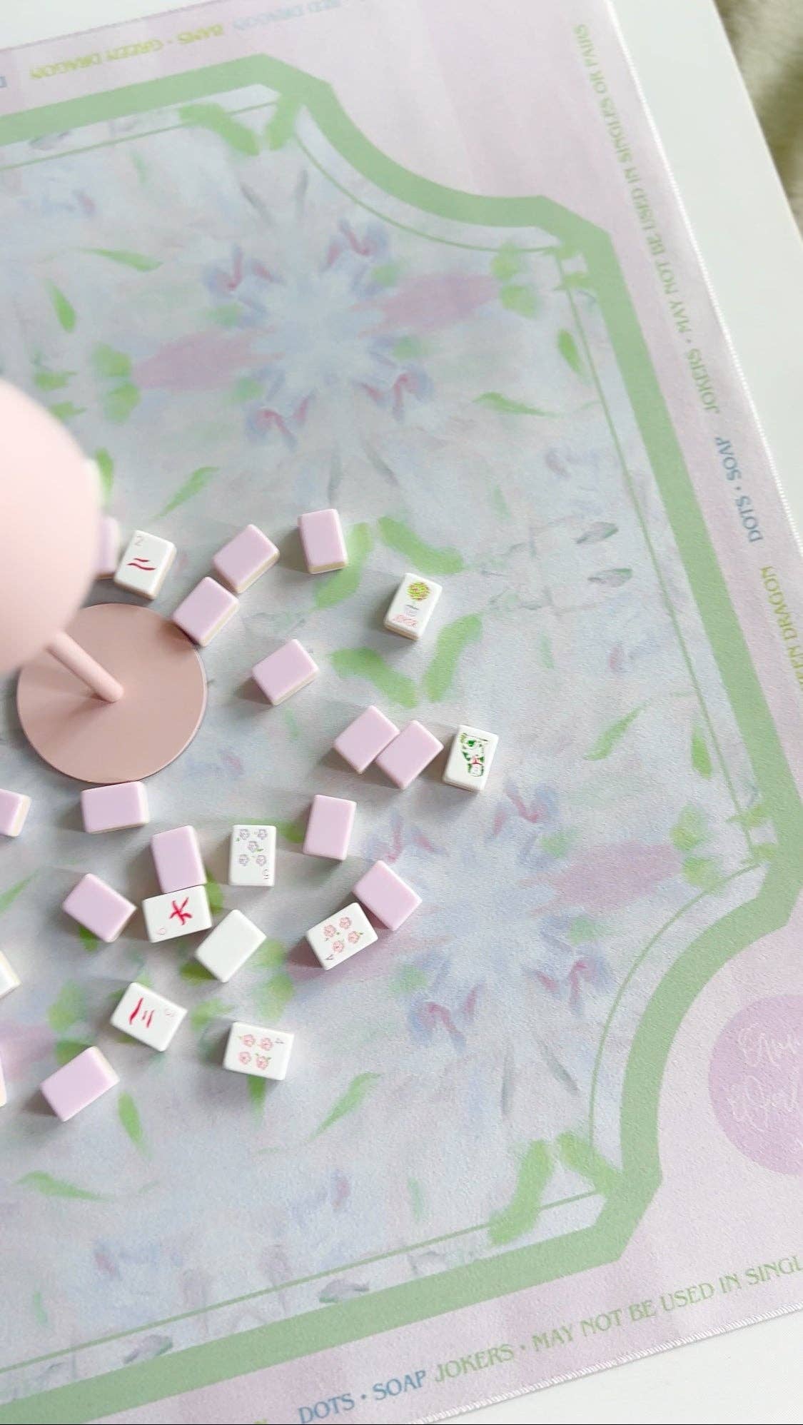 Pink Lilly Mahjong Mat