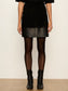 Broadway Suede Leather Skirt- Black
