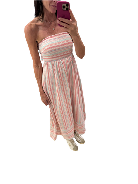 Jade Dress- Rainbow Striped