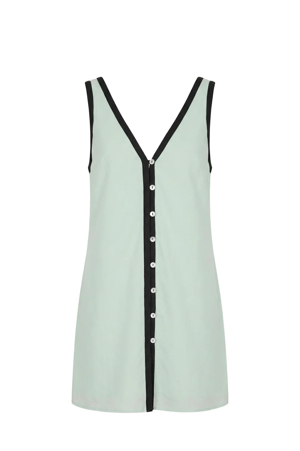 Indigo Button Down Dress- Aquamarine
