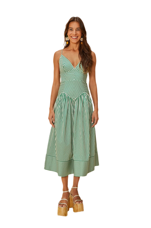 Bicolor Stripes Dress