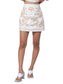 Enid Embroidered Mini Skirt- White