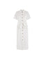 Whitney Button Down Dress- White
