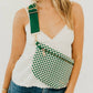 Westlyn Woven Bum Bag - Woven Checkered Emerald