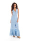 Eyelet Aspen Maxi Dress- Denim blue