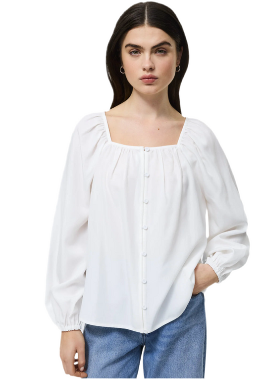 Tencel Shirting Balloon Sleeve- ivory