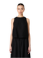 Birdie Linen Shell Top- Black