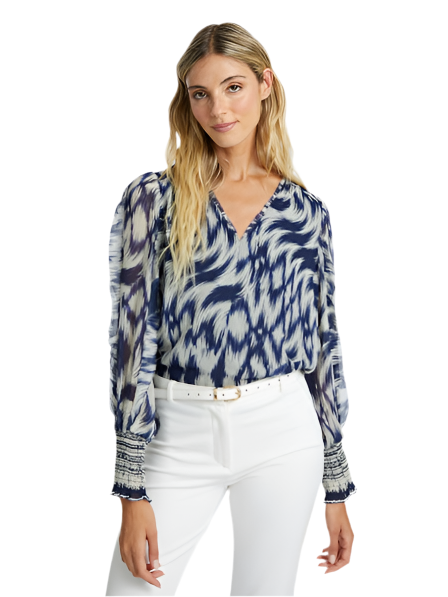 Flora Blue Katsuri Top