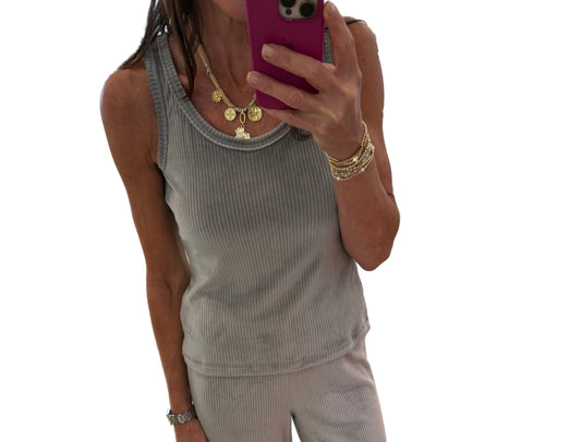 Soft Rib Tank- Heather