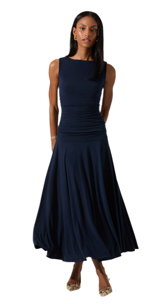 Melisandre Midi Dress- Navy