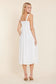 Linen Eyelet Midi Dress- White