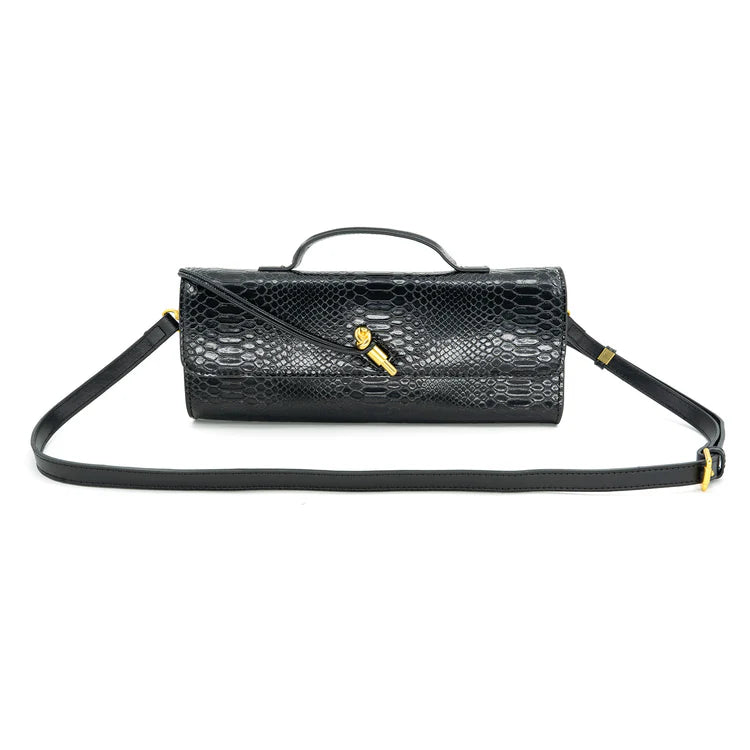 Faux Croc Rectangle Crossbody