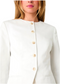 Sabine Twill Slim Fit Jacket- Summer White