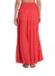 Elastic Waist Maxi Skirt-Red Coral
