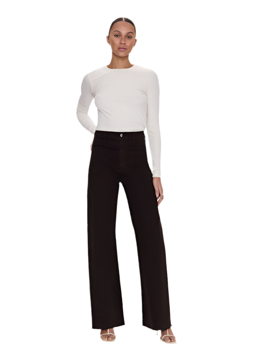 Penny High Rise Wide Leg Jean- Mocha