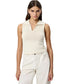 Nellis OPen Stripe Halter Top- Ecru