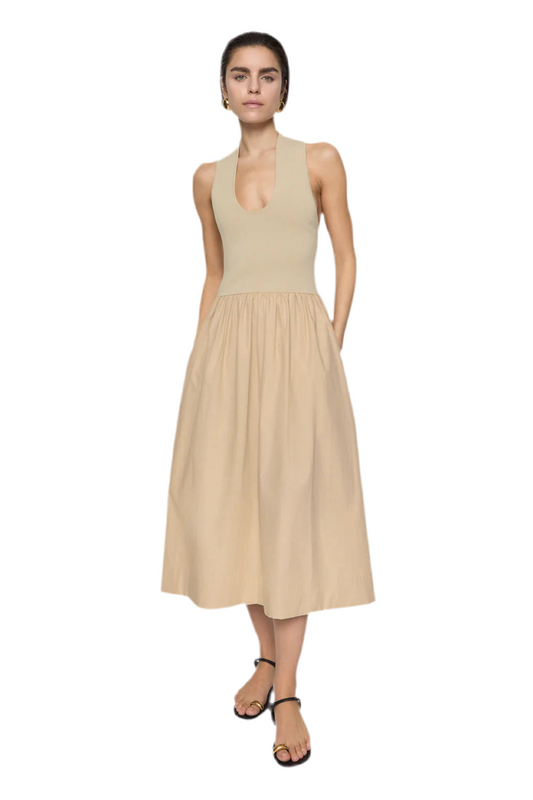 Belle Combo Tank Dress- Whisper