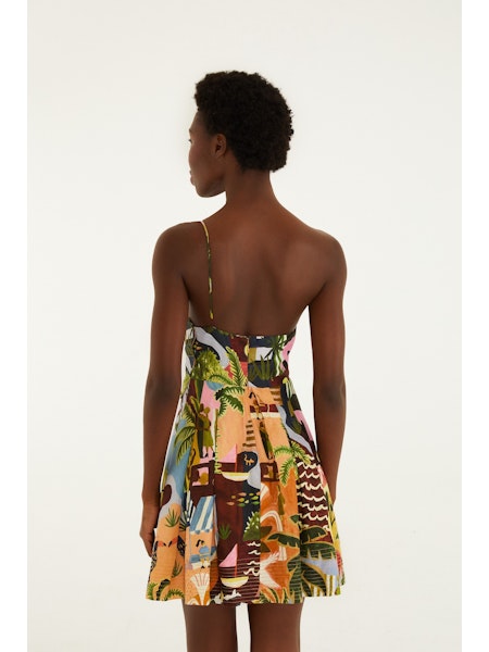 Tropical Painting Mini Dress