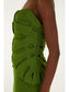 Monstera Leaf Sleeveless Maxi Dress- Green
