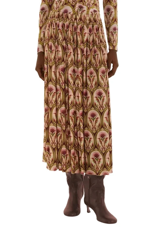 Garden Metal Midi Skirt