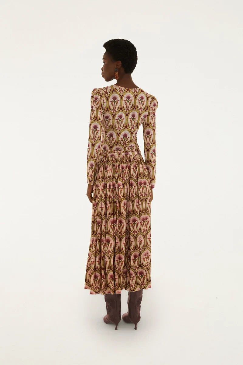 Garden Metal Midi Skirt