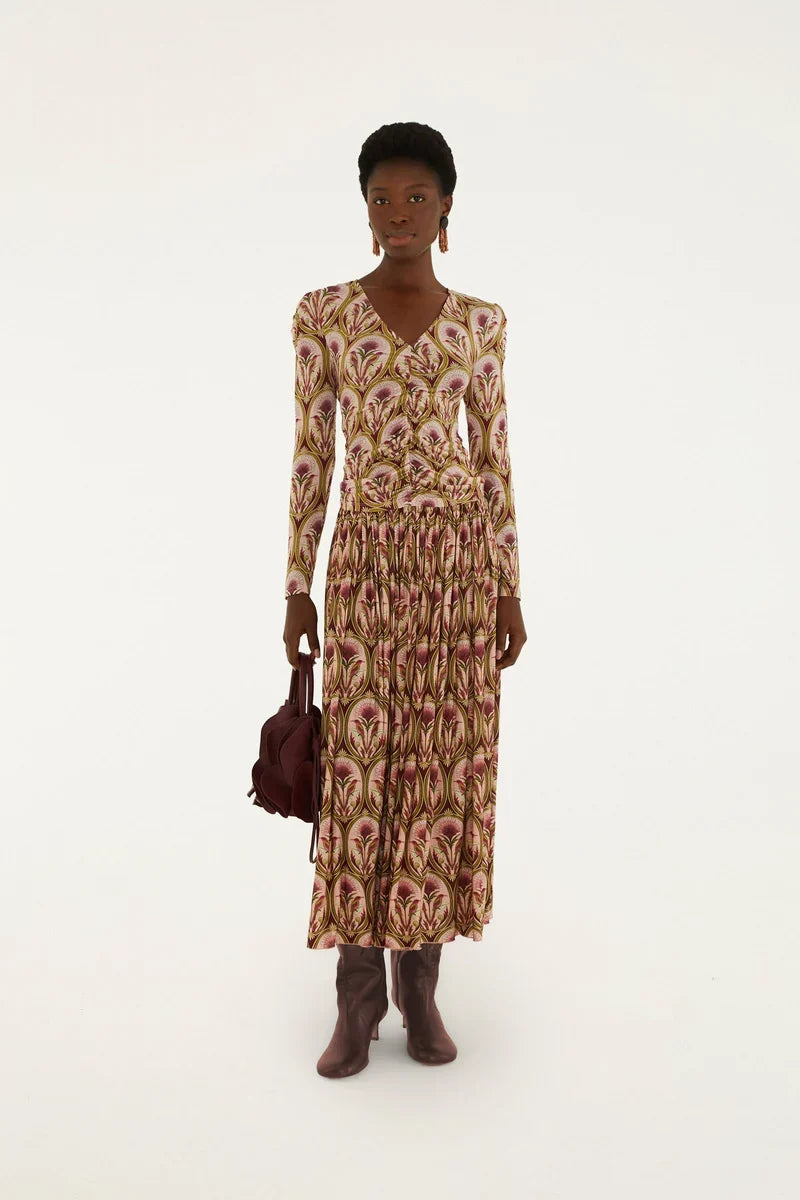 Garden Metal Midi Skirt