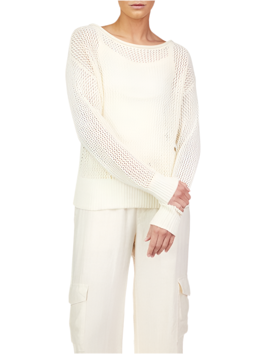 Open Knit Sweater- Muslin