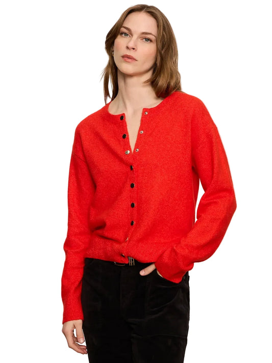Must Have Snap Cardigan- Red