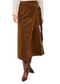 Graciela Cord Midi Skirt- Chesnut
