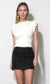Austen puff sleeve knit top- Ivory