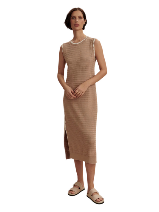 Dwight Tank Knit Dress- Taupe
