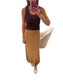 Fine 2x1 Rib A-Line Maxi Skirt- Cafe