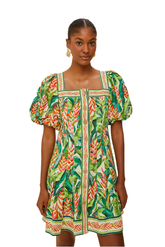 Heli Leaves Pearl Mini Dress