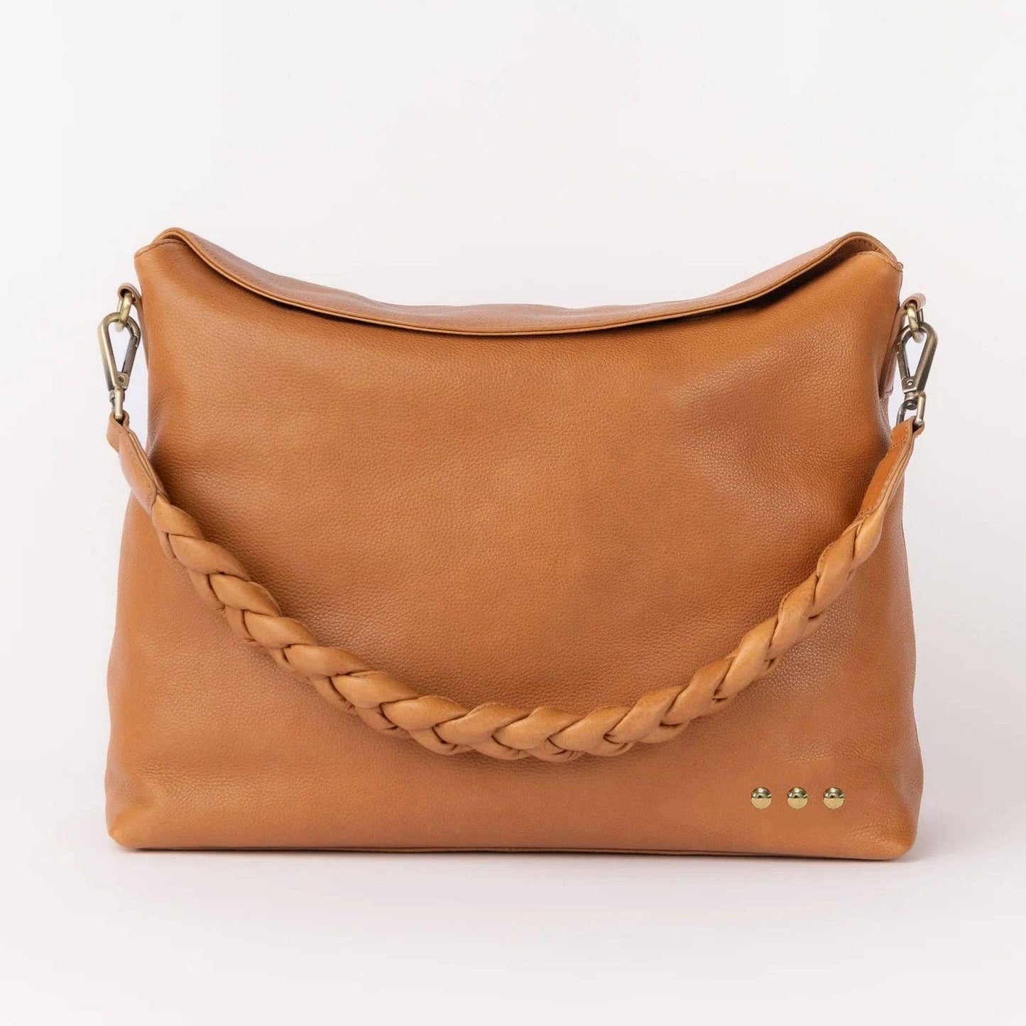 Shay Pebbled Crossbody Bag: Taupe