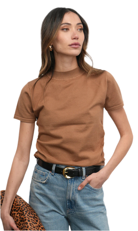 Darcy Ruched Sides Knit Top