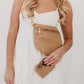 Rachel Raffia Westlyn Bum Bag: Cream